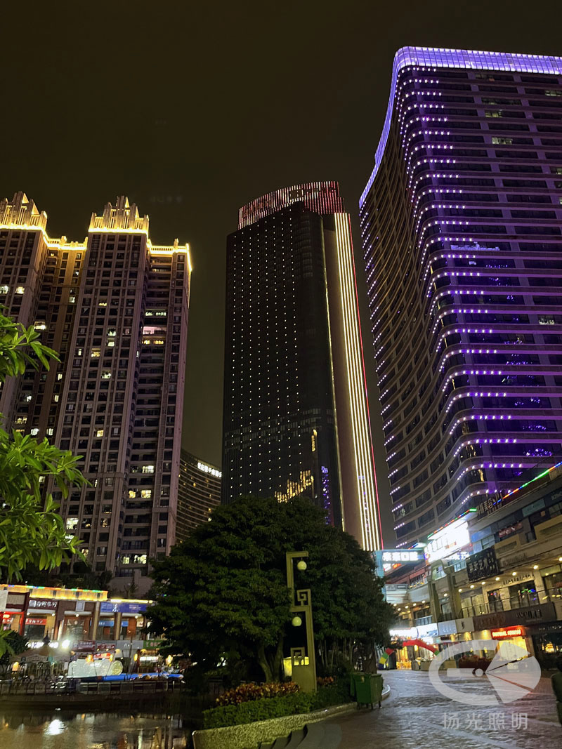 酒店夜景燈光工程實(shí)拍圖